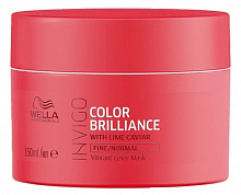 Маска-уход для защиты цвета тонких и нормальных волос -Wella Professional Invigo Color Brilliance Vibrant Color Mask 