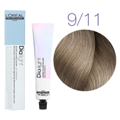 Краска для волос - L'Оreal Professionnel Dia Light 9.11 (Молочный коктейль холодный пепельный)