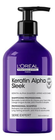 Разглаживающий шампунь -L'Оreal Professionnel Serie Expert Keratin Alpha Sleek Shampoo