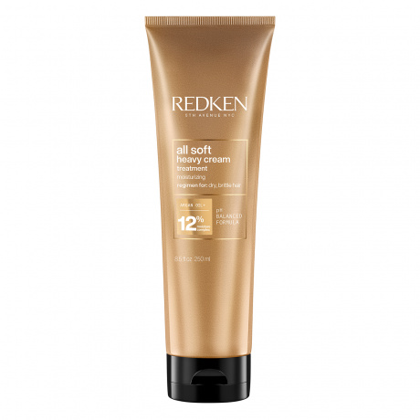 Глубоко питающая маска с аргановым маслом для сухих и ломких волос - Redken All Soft Heavy Cream 