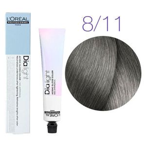 Краска для волос - L'Оreal Professionnel Dia Light 8.11 (Светлый блондин глубокий пепельный)