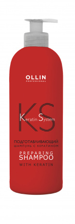 Подготавливающий шампунь с кератином - Ollin Professional Keratine System Preparing Shampoo