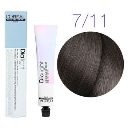 Краска для волос - L'Оreal Professionnel Dia Light 7.11 (Блондин пепельный интенсивный)