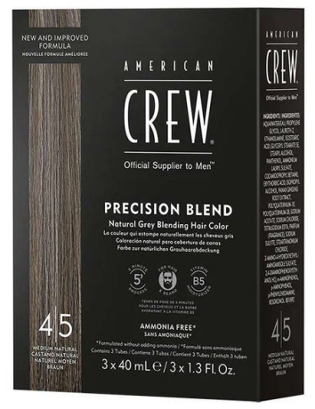 Краска для седых волос № 4/5 (Средний натуральный) - American Crew Precision Blend Medium Natural