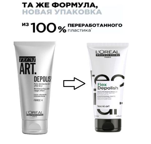 Паста для создания эффекта небрежной укладки (фикс.4) - L'Оreal Professionnel Tecni.Art Flex Depolish Paste