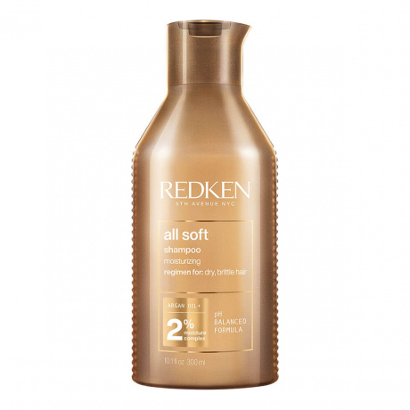 Шампунь с аргановым маслом для сухих и ломких волос - Redken All Soft Shampoo  