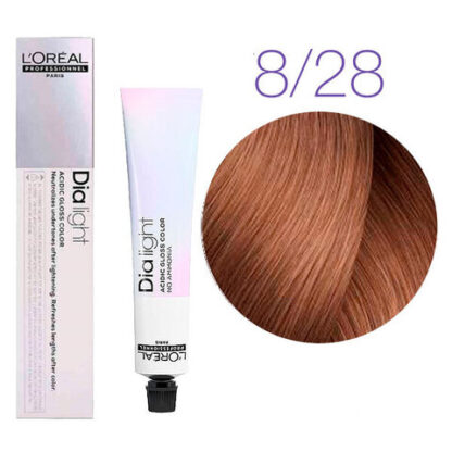 Краска для волос -  L'Оreal Professionnel Dia Light 8.28 (Светлый блондин перламутровый мокка) 