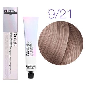 Краска для волос - L'Оreal Professionnel Dia Light 9.21  (Очень светлый блондин перламутровый пепельный) 