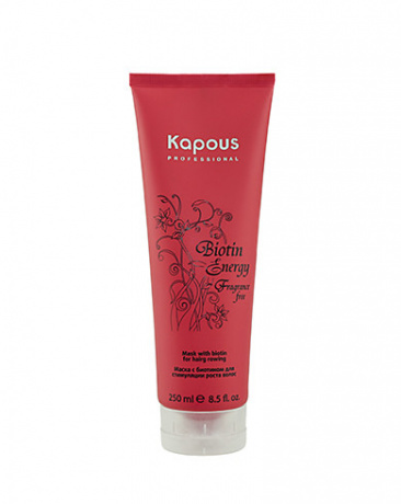 Маска с биотином для укрепления и стимуляции роста волос - Kapous Fragrance Free Biotin Energy Mask 250 мл