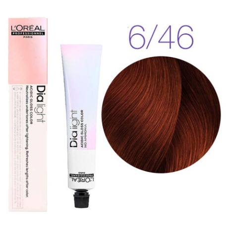 Краска для волос - L'Оreal Professionnel  Dia Light 6.46 (Темный блондин медно-красный)