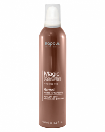 Мусс нормальной фиксации с кератином - Kapous Fragrance Free Magic Keratin Mousse Normal 400 мл