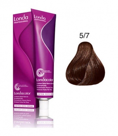  Стойкая крем-краска Светлый шатен коричневый - Londa Professional Londacolor 5/7
