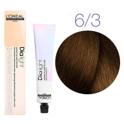 Краска для волос - L'Оreal Professionnel  Dia Light 6.3 (Темный золотистый блондин) 