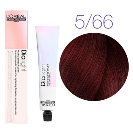 Краска для волос - L'Оreal Professionnel Dia Light 5.66 (Светлый шатен глубокий красный) 