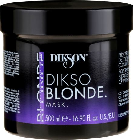 Маска для обработанных, обесцвеченных и мелированных волос - Dikson Blonde Mask 500 ml