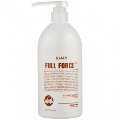 Интенсивный восстанавливающий шампунь с маслом кокоса - Ollin Professional Full Force Restoring Shampoo