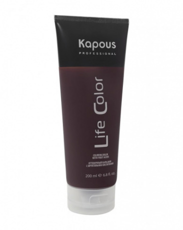 Оттеночный бальзам для волос «Life Color», гранатовый красный - Kapous Professional Life Color Balm Granate Red 200 мл