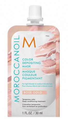 Маска тонирующая для волос Розовое золото - Moroccanoil Color Depositing Mask Rose Gold 30 мл