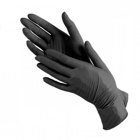 Перчатки нитриловые, черные, Размер XS, 100шт. в уп.