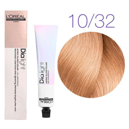Краска для волос - L'Оreal Professionnel Dia Light 10.32 (Молочный коктейль золотая жемчужина)