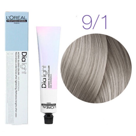 Краска для волос - L'Оreal Professionnel Dia Light 9.1 (Молочный коктейль пепельный)