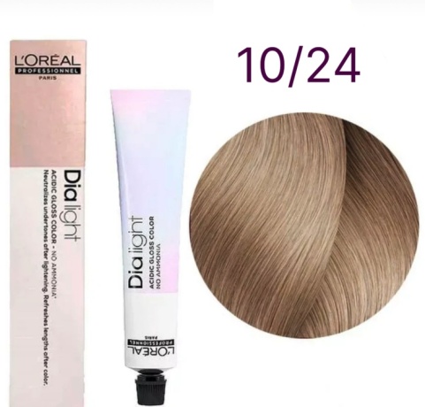 Краска для волос - L'Оreal Professionnel Dia Light 10.24 (Очень очень светлый блондин перламутровый медный)