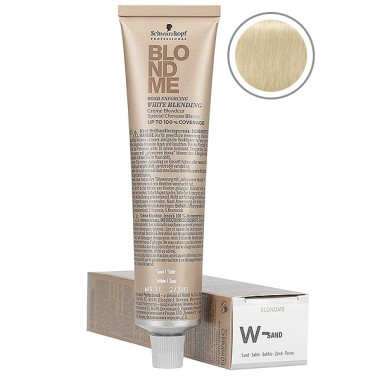 Осветляющий крем для седых волос (Песок)  - Schwarzkopf BlondMe White Blending Cream (W-Sand) 
