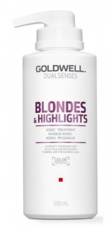 Маска интенсивная для осветленных и мелированных волос - Goldwell Dualsenses Blondes & Highlights 60sec Treatment 