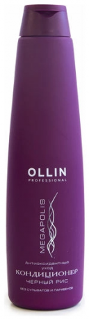 Безсульфатный кондиционер на основе черного риса  - Ollin Professional Megapolis Conditioner