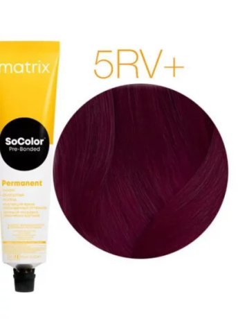 Краска для волос Светлый Шатен Красно-Перламутровый+ - SoColor beauty 5RV+