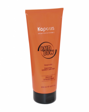 Краситель прямого действия для волос «Rainbow», Оранжевый - Kapous Professional Rainbow Orange 200 мл