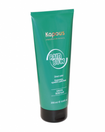 Краситель прямого действия для волос «Rainbow», Зеленый - Kapous Professional Rainbow Green 200 мл