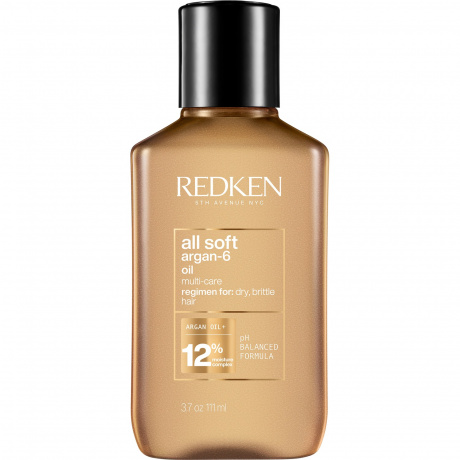 Аргановое масло для блеска и восстановления волос-  Redken All Soft Argan-6 Oil  