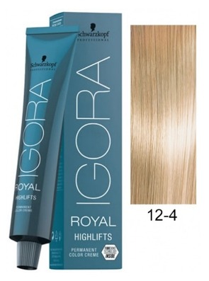 Специальный блондин бежевый  - Schwarzkopf Igora Royal Highlifts Hair Color 12-4