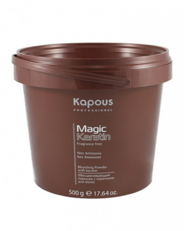 Обесцвечивающий порошок с кератином для волос - Kapous Fragrance free Magic Keratin Bleaching Powder Non Ammonia 500 г