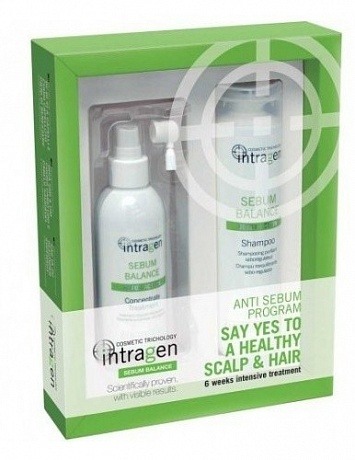 Набор средств против жирности волос (крем-сыворотка 125 мл + шампунь 250 мл)  - Intragen Sebum Balance Duo Pack 