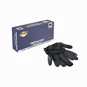 Перчатки виниловые черные, неопудренные, Размер M, 100шт. в уп AVIORA - Размер M 