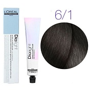 Краска для волос - L'Оreal Professionnel Dia Light  6.1 (Темный блондин пепельный) 