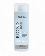 Питательный оттеночный бальзам для оттенков блонд, Пепельный - Kapous Professional Blond Bar Balsam Ashen 