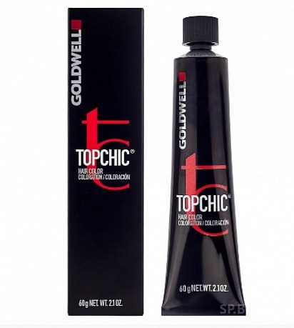 Стойкая профессиональная краска для волос - Goldwell Topchic Hair Color Coloration 4ВМ (Средне-коричневый матовый)