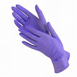 Перчатки нитриловые, фиолетовые, Размер S, 100шт. в уп.