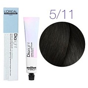 Краска для волос - L'Оreal Professionnel Dia Light 5.11 (Светлый шатен интенсивный пепельный)