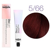 Краска для волос - L'Оreal Professionnel Dia Light 5.66 (Светлый шатен глубокий красный)  № 5.66