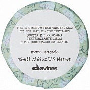 Эластик гель для матовых подвижных текстур - Davines More Inside Medium Hold Finishing Gum 