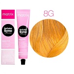 Краска для волос Светлый Блондин Золотистый - Mаtrix Color Sync 8G 8G