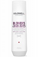 Шампунь против желтизны для осветленных и мелированных волос - Goldwell DualSenses Blondes & Highlights Anti-Brassiness Shampoo   Blondes & Highlights Shampoo