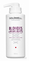 Маска интенсивная для осветленных и мелированных волос - Goldwell Dualsenses Blondes & Highlights 60sec Treatment  60sec Treatment  