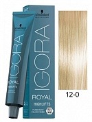Специальный блондин натуральный - Schwarzkopf Igora Royal Highlifts Hair Color 12-0 12-0