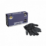 Перчатки нитриловые, черные, 4 гр., Размер XL, 100шт. в уп.